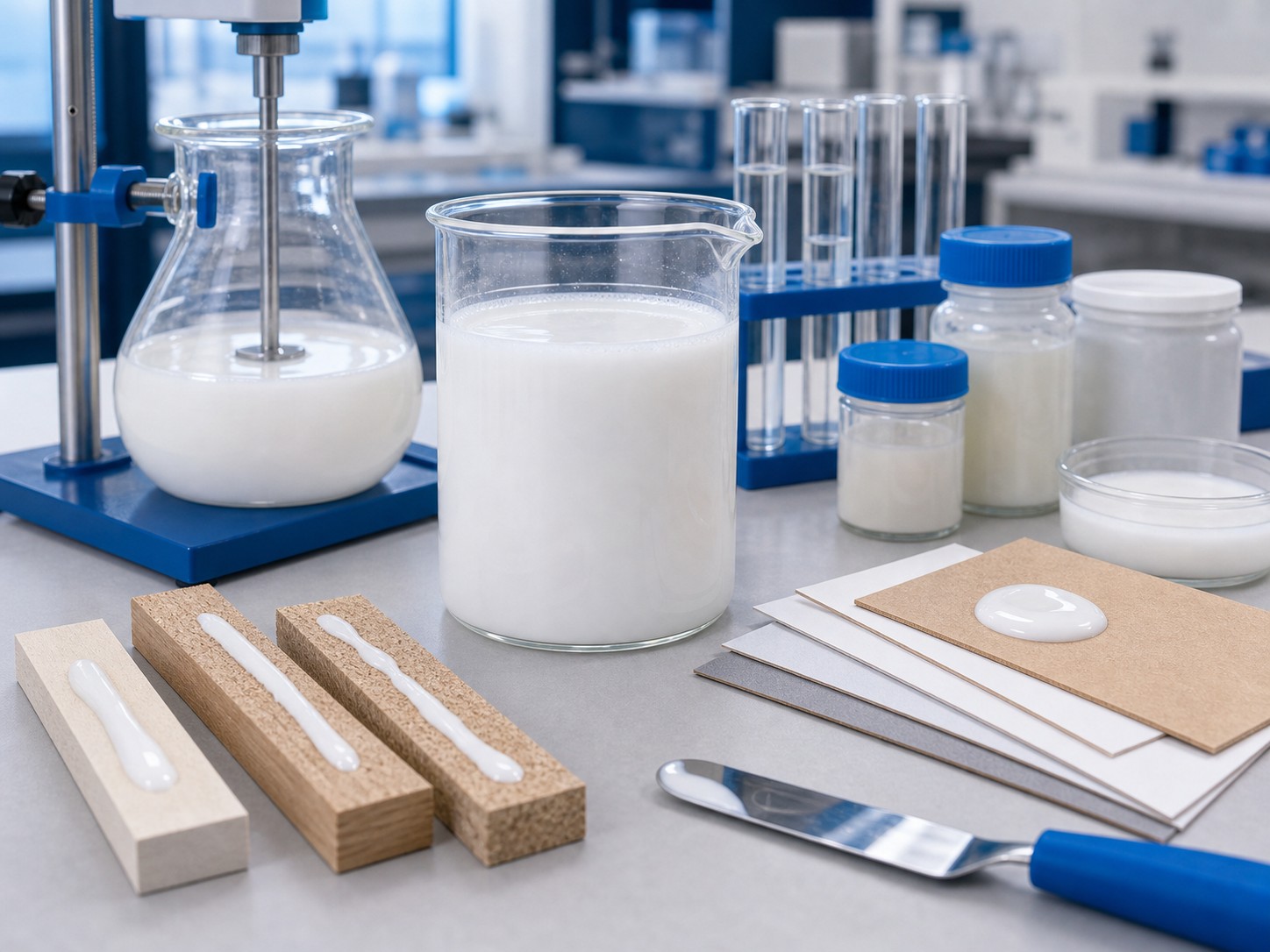 PVA adhesive and emulsion laboratory testing
