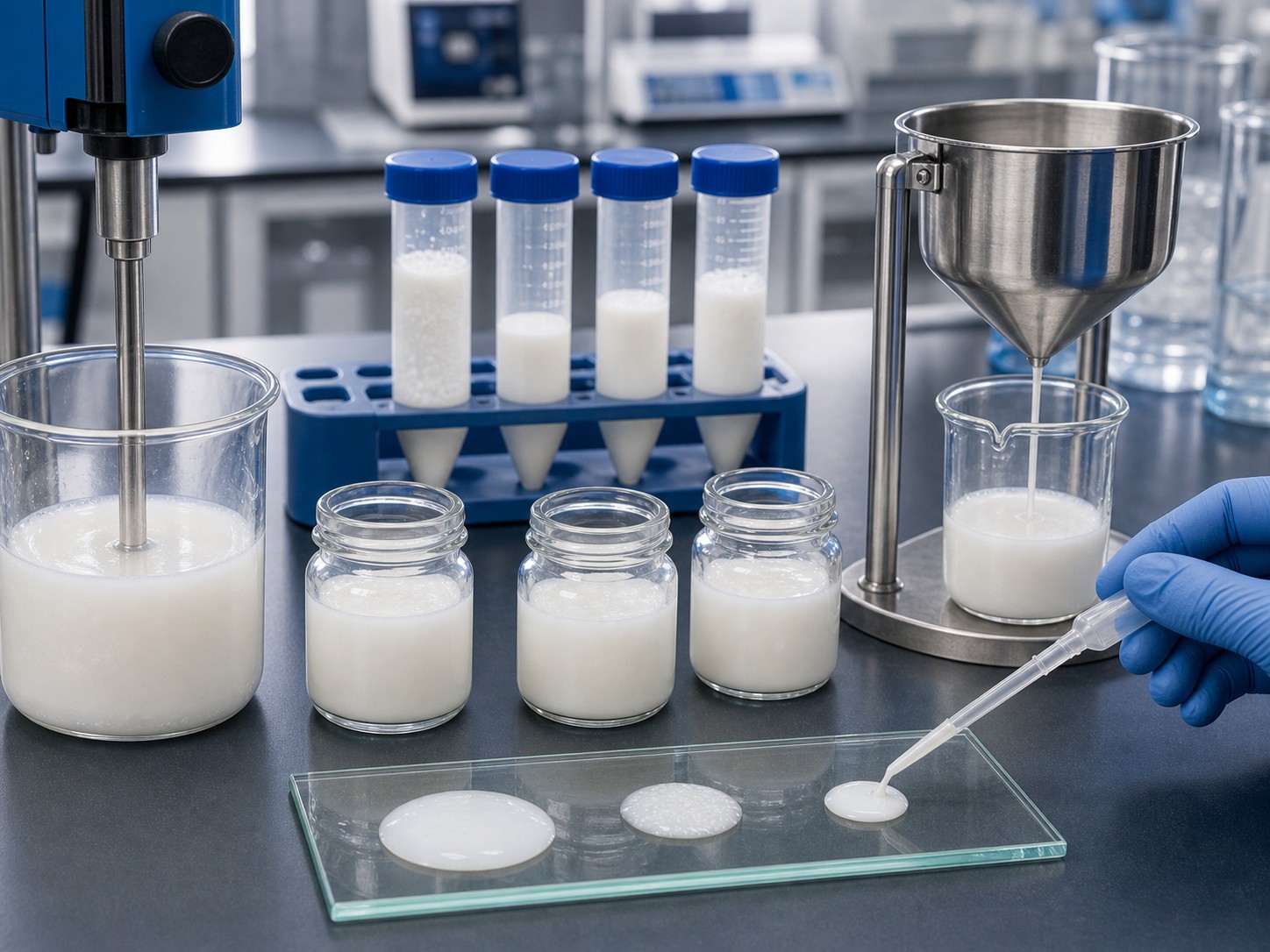 PVA protective colloid and emulsion stabilizer testing
