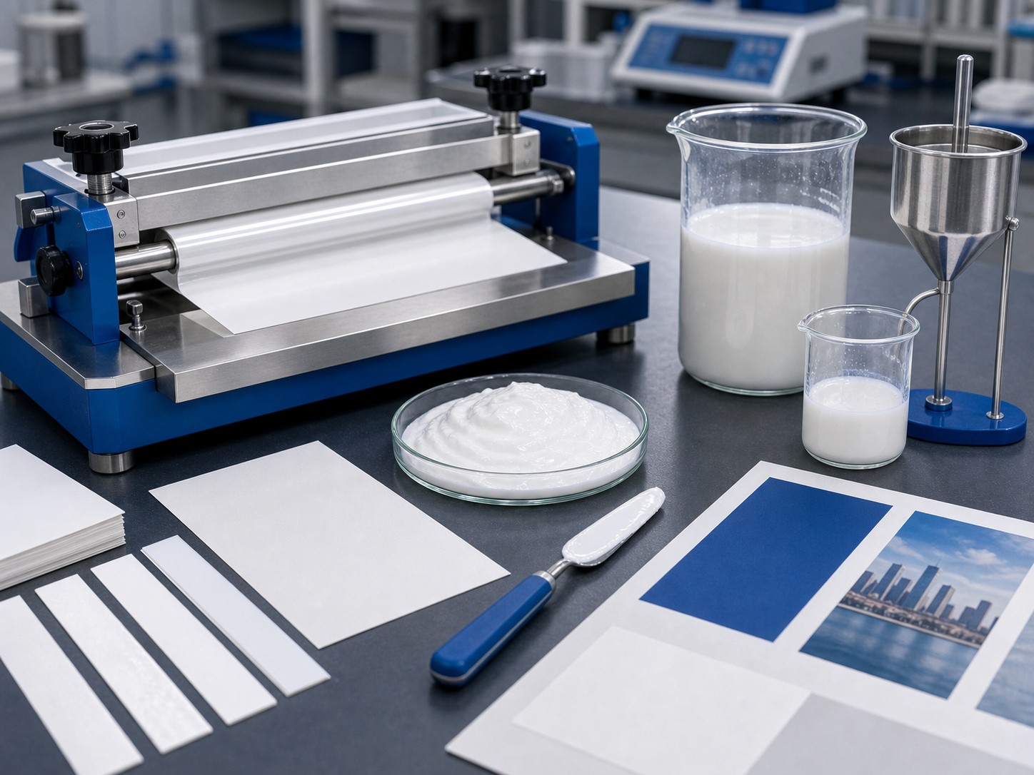 PVA surface sizing and paper coating test
